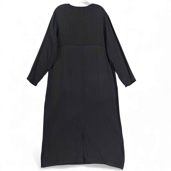 Vintage Shopping With Anthony Dress Sz L Black Avant Garde Button Detail 80's - Picture 2 of 7